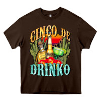 Chocolate Brown cinco de drinko cinco de mayo Heavy Core Tee - CowGirlArtShop