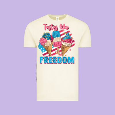Tastes Like Freedom 4th Of July Vintage Tee Designed By Fadigitalartstudio