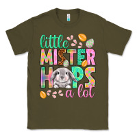 Army Green Little mister hops a lot Easter Day Classic Tee - HowdyJamesFarm