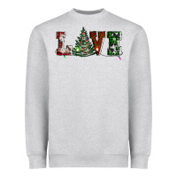 Heather Grey love christmas tree Heavyweight Sweatshirt - AdoDesignShop