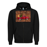 Black Christmas truck Zipper Hoodie - AdoDesignShop