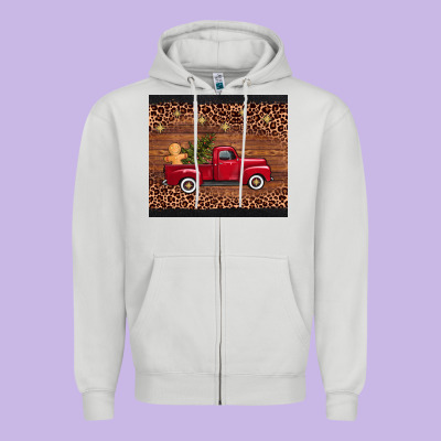 Christmas Truck Zipper Hoodie Designed By Adodesignshop