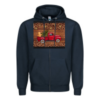 Navy Christmas truck Zipper Hoodie - AdoDesignShop