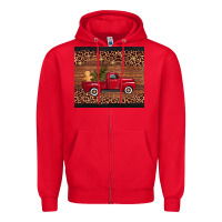 Red Christmas truck Zipper Hoodie - AdoDesignShop