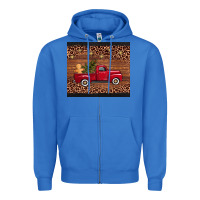 True Royal Christmas truck Zipper Hoodie - AdoDesignShop