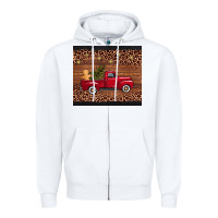 White Christmas truck Zipper Hoodie - AdoDesignShop
