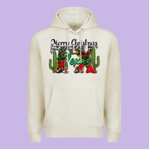 Merry Christmas Tx Texas Premium Hoodie Designed By Jasminsmagicworld