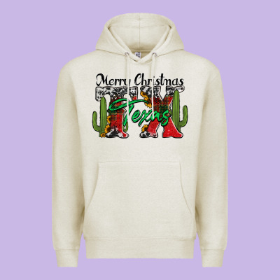 Merry Christmas Tx Texas Premium Hoodie Designed By Jasminsmagicworld