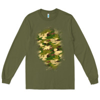 Army Green camouflage patch 1 Long Sleeve Tee - BundleAndBundleShop