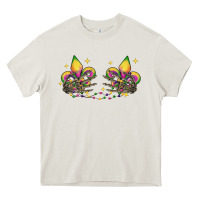 Cream skeleton hands mardi gras Heavy Core Tee - CowGirlArtShop