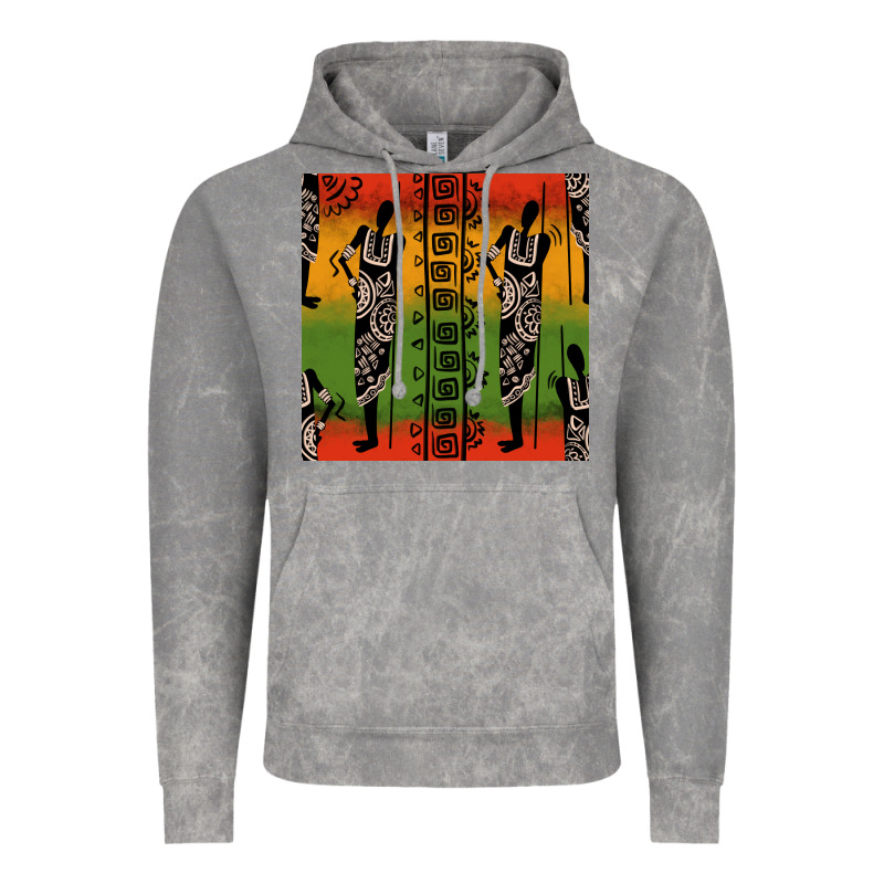 African Silhouette Seamless Pattern Vintage Hoodie by BundleAndBundleShop | Teevron