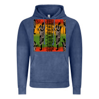 Vintage Denim african silhouette seamless pattern Vintage Hoodie - BundleAndBundleShop
