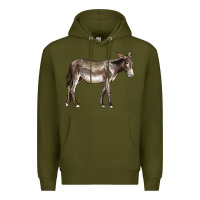 Army Green american mammoth jackstock donkey Premium Hoodie - LillyAllenDesigns