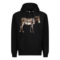 Black american mammoth jackstock donkey Premium Hoodie - LillyAllenDesigns