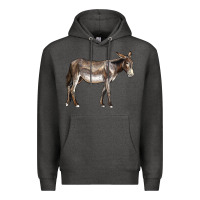 Charcoal Heather american mammoth jackstock donkey Premium Hoodie - LillyAllenDesigns