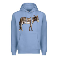 Colony Blue american mammoth jackstock donkey Premium Hoodie - LillyAllenDesigns
