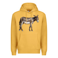 Mustard american mammoth jackstock donkey Premium Hoodie - LillyAllenDesigns