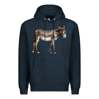 Navy american mammoth jackstock donkey Premium Hoodie - LillyAllenDesigns