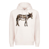 Pale Pink american mammoth jackstock donkey Premium Hoodie - LillyAllenDesigns