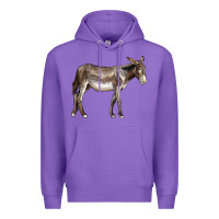 Purple american mammoth jackstock donkey Premium Hoodie - LillyAllenDesigns