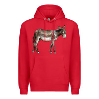 Red american mammoth jackstock donkey Premium Hoodie - LillyAllenDesigns