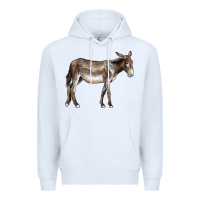 White american mammoth jackstock donkey Premium Hoodie - LillyAllenDesigns