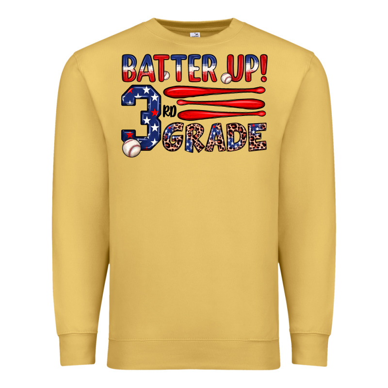 Batter Up 3rd Grade Premium Sweatshirt by JahusDesignShop | Teevron