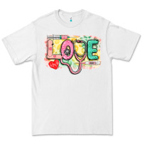 White Love Nursing leopard Premium Tee - CowGirlArtShop