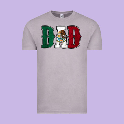 Mexican Flag Dad Vintage Tee Designed By Jasminsmagicworld
