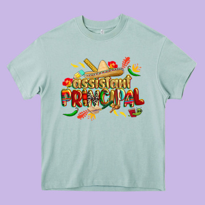 Cinco De Mayo Assistant Principal Heavy Core Tee Designed By Cowgirlartshop
