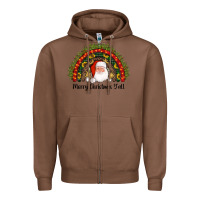 Chestnut merry christmas y'all santa rainbow Zipper Hoodie - AdoDesignShop