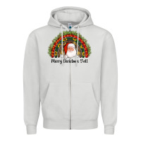 Dove Grey merry christmas y'all santa rainbow Zipper Hoodie - AdoDesignShop