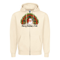 Sandshell merry christmas y'all santa rainbow Zipper Hoodie - AdoDesignShop