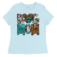 Baby Blue dog mom Ladies Tee - OliviaCreatesArt