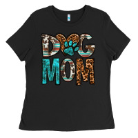 Black dog mom Ladies Tee - OliviaCreatesArt