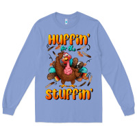 Colony Blue huffin' for the stuffin' Long Sleeve Tee - BundleAndBundleShop