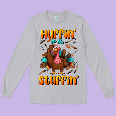 Huffin' For The Stuffin' Long Sleeve Tee Designed By Bundleandbundleshop