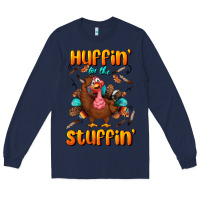 Navy huffin' for the stuffin' Long Sleeve Tee - BundleAndBundleShop