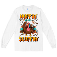 White huffin' for the stuffin' Long Sleeve Tee - BundleAndBundleShop
