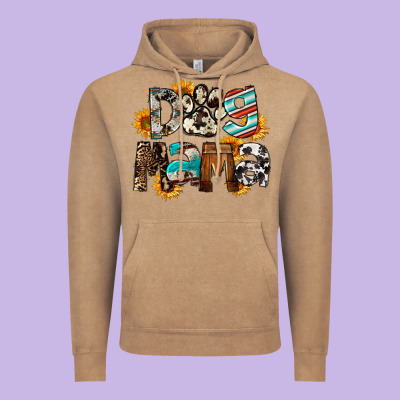 Dog Mama Vintage Hoodie Designed By Fadigitalartstudio
