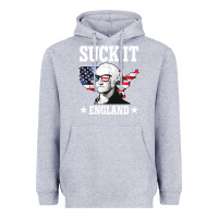 Heather Grey funny george washington suck it england Heavyweight Hoodie - DesigneFamous