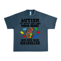 Midnight Navy Autism grizzlies Urban Heavy Tee - FaDigitalArtStudio