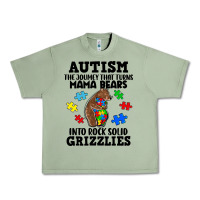 Oil Green Autism grizzlies Urban Heavy Tee - FaDigitalArtStudio