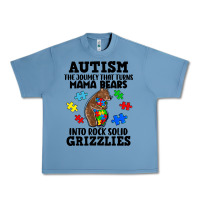 Pebble Blue Autism grizzlies Urban Heavy Tee - FaDigitalArtStudio
