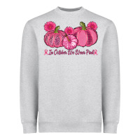 Heather Grey in october we wear pink pumpkins Heavyweight Sweatshirt - AdoDesignShop