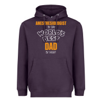 Plum anesthesiologist by day worlds best dad by night fathers day Heavyweight Hoodie - linhVisuals
