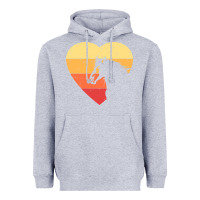 Heather Grey Vintage Heart Horse Equestrian | Horse lover Heavyweight Hoodie - linhVisuals