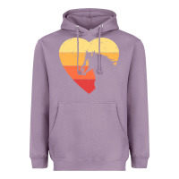 Lavender Vintage Heart Horse Equestrian | Horse lover Heavyweight Hoodie - linhVisuals