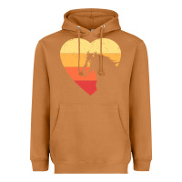 Meerkat Vintage Heart Horse Equestrian | Horse lover Heavyweight Hoodie - linhVisuals