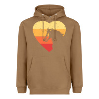 Toasted Coconut Vintage Heart Horse Equestrian | Horse lover Heavyweight Hoodie - linhVisuals